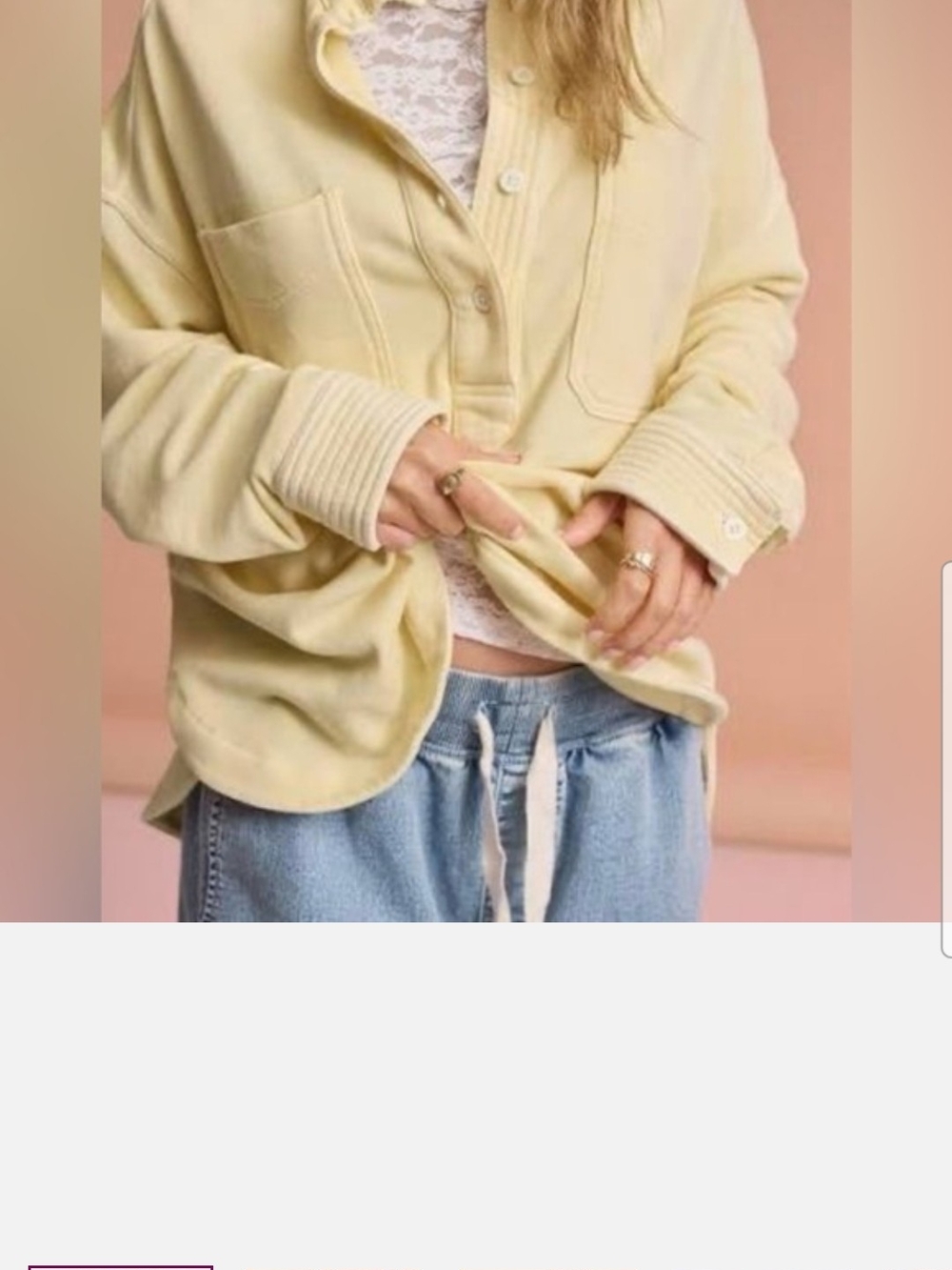 aerie pale yellow pullover sweatshirt